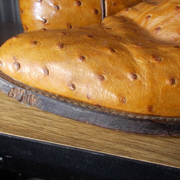 Justin 3186 Ostrich Full Quill Men's Size 6.5 Boots Made in USA - Picture 7 of 7